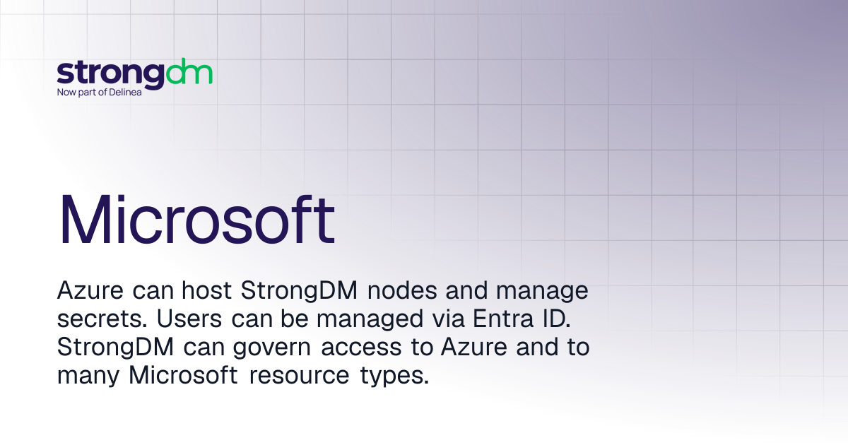 Microsoft | Administrators | StrongDM